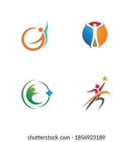 Healthy people logo sign illustration vector design