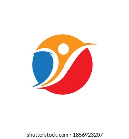 Healthy people logo sign illustration vector design