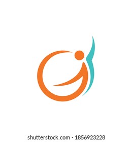 Healthy people logo sign illustration vector design