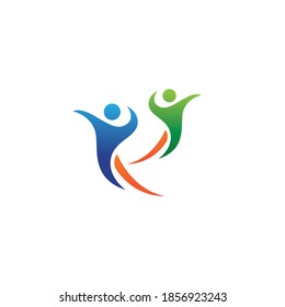 Healthy people logo sign illustration vector design