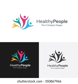 Healthy People Logo Template