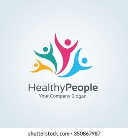 Healthy People Logo Template