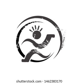 healthy people sport fitness logo design vector template illustrations