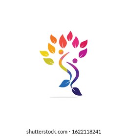 Healthy people vector logo design. 