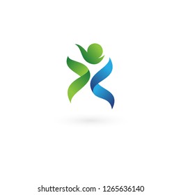 Healthy People Wellness Vector Graphic