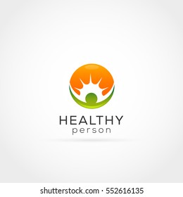 Healthy Person Sun Logo