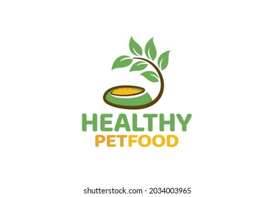 healthy pet food logo vector graphic for any business especially for pet food shop, organic pet food, shop, store, clinic, etc.