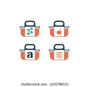 healthy place to eat logo vegetable vector