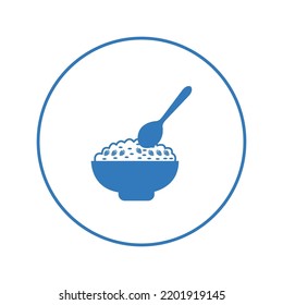 Healthy porridge plate food icon | Circle version icon |