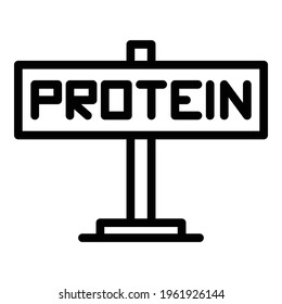 Healthy protein icon. Outline Healthy protein vector icon for web design isolated on white background