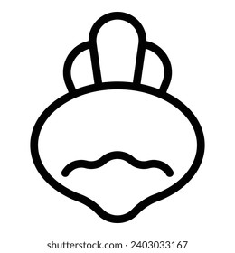 Healthy radish icon outline vector. Agriculture farm crops. Dietary salad food