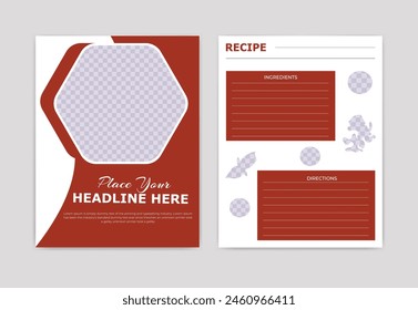 healthy recipe book design template for cookbook 