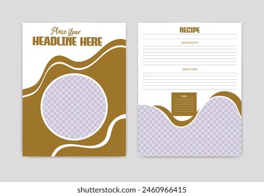 healthy recipe book design template for cookbook 