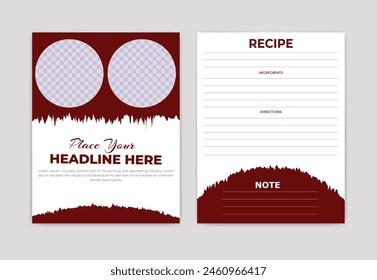 healthy recipe book design template for cookbook 