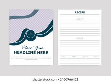 healthy recipe book design template for cookbook 