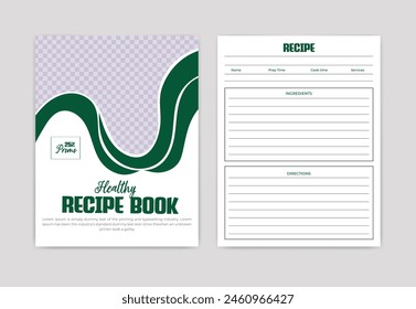 healthy recipe book design template for cookbook 