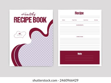 healthy recipe book design template for cookbook 