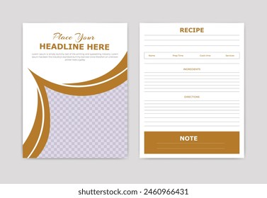 healthy recipe book design template for cookbook 