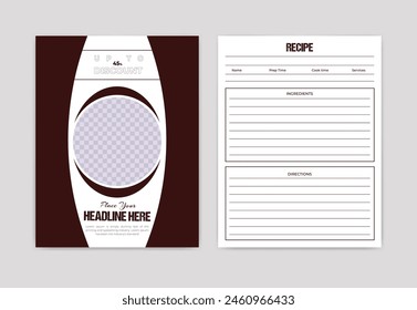 healthy recipe book design template for cookbook 