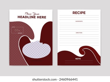 healthy recipe book design template for cookbook 