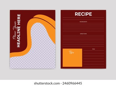 healthy recipe book design template for cookbook 