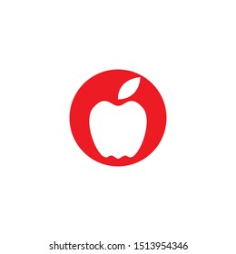 Healthy Red Apple logo vector illustration