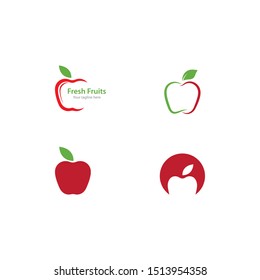 Healthy Red Apple logo vector illustration