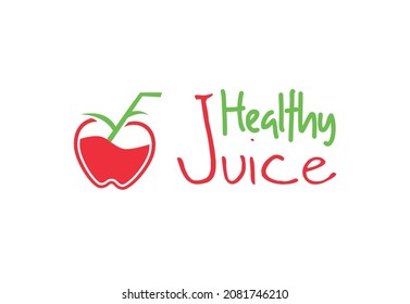 Healthy red juice logo concept