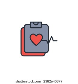 icono de informe saludable. vector.Curso editable.Signo de estilo lineal para uso de diseño web,logotipo.Ilustración de símbolo.