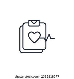 healthy report icon. vector.Editable stroke.linear style sign for use web design,logo.Symbol illustration.