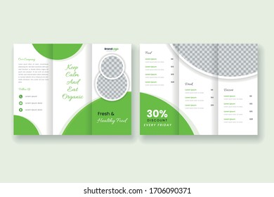 Healthy resaturant brochure tri-fold template