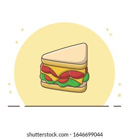 Healthy Sandwich Vector Design Conceptual