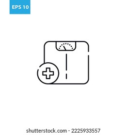 Healthy scale outline icon Vector illustration