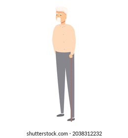 Healthy senior man icon cartoon vector. Family doctor. Health care