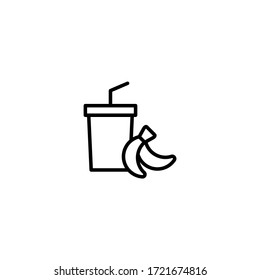 Healthy shakes vector icon in linear, outline icon isolated on white background