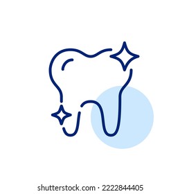 Healthy shining tooth icon. Pixel perfect, editable stroke