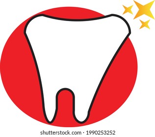 A healthy shinning molar teeth - icon , illustration , vector