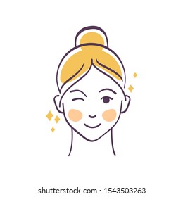 Healthy skin color line icon. Pictogram for web page, mobile app, promo. UI/UX/GUI design element. Editable stroke.