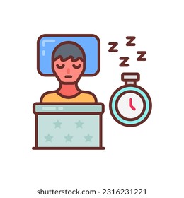 Healthy Sleep Schedule icon in vector. Illustration