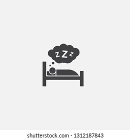 healthy sleeping base icon. Simple sign illustration. healthy sleeping symbol design. Can be used for web, print and mobile