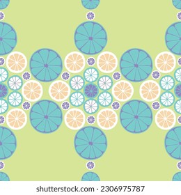Healthy sliced fruit connections green