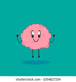 Vector Illustration Pink Color Human Brain Stock Vector (royalty Free 