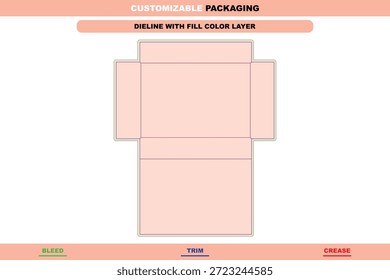 Healthy snack rigid gift box dieline engineered with premium folding structure designed for clean presentation and professional packaging layout accuracy