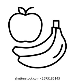Healthy Snack Vector Line Icon Design
