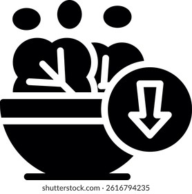 Healthy Snacks Glyph Vector Icon Design
