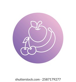 Healthy Snacks icon vector stock illustration