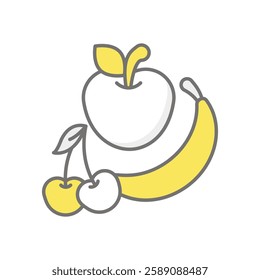 Healthy Snacks icon vector stock illustration