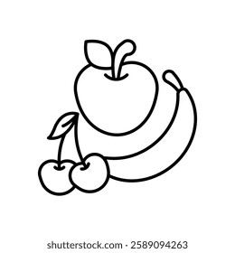 Healthy Snacks icon vector stock illustration