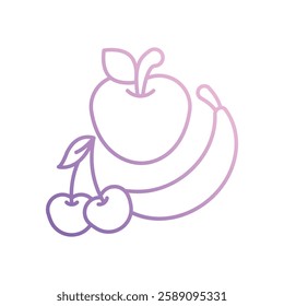 Healthy Snacks icon vector stock illustration