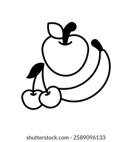 Healthy Snacks icon vector stock illustration